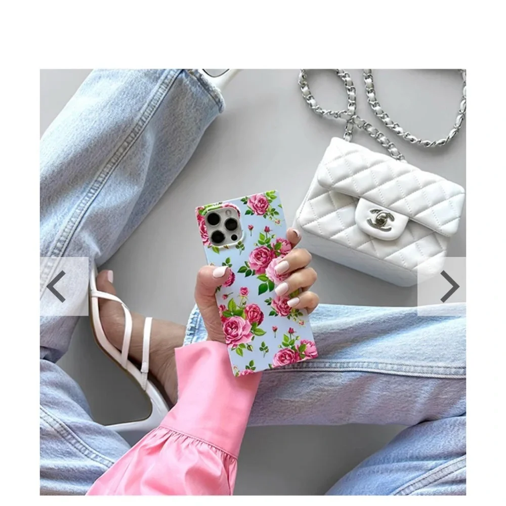 FLAUNT SQUARE Pink Rose Bouquet iPhone 15 Pro Max Case
